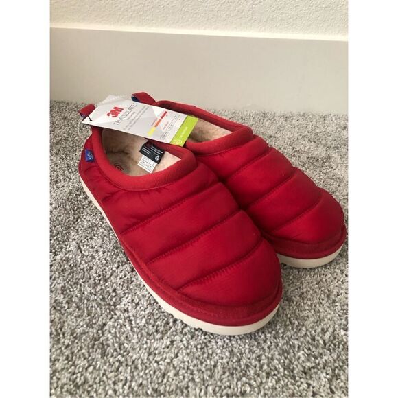 UGG Tasman Puff 3M Thinsulate Lined Slippers Men’s Size 11 Red - Picture 1 of 5